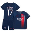 Maillot de Supporter Paris Saint-Germain 2023-24 Vitinha 17 Domicile Pour Enfant